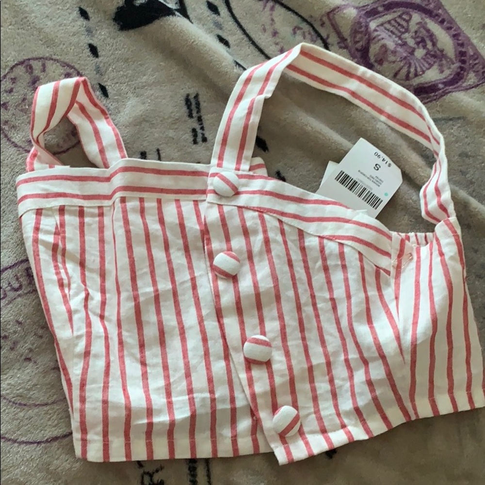NWT Striped 2 piece crop top and skirt